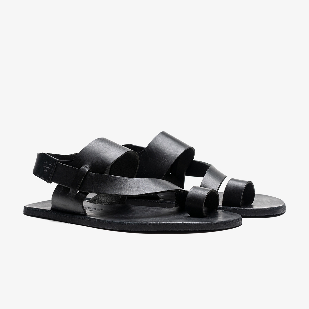 Black Vivobarefoot Opanka Sandal | NZDCYMG-96