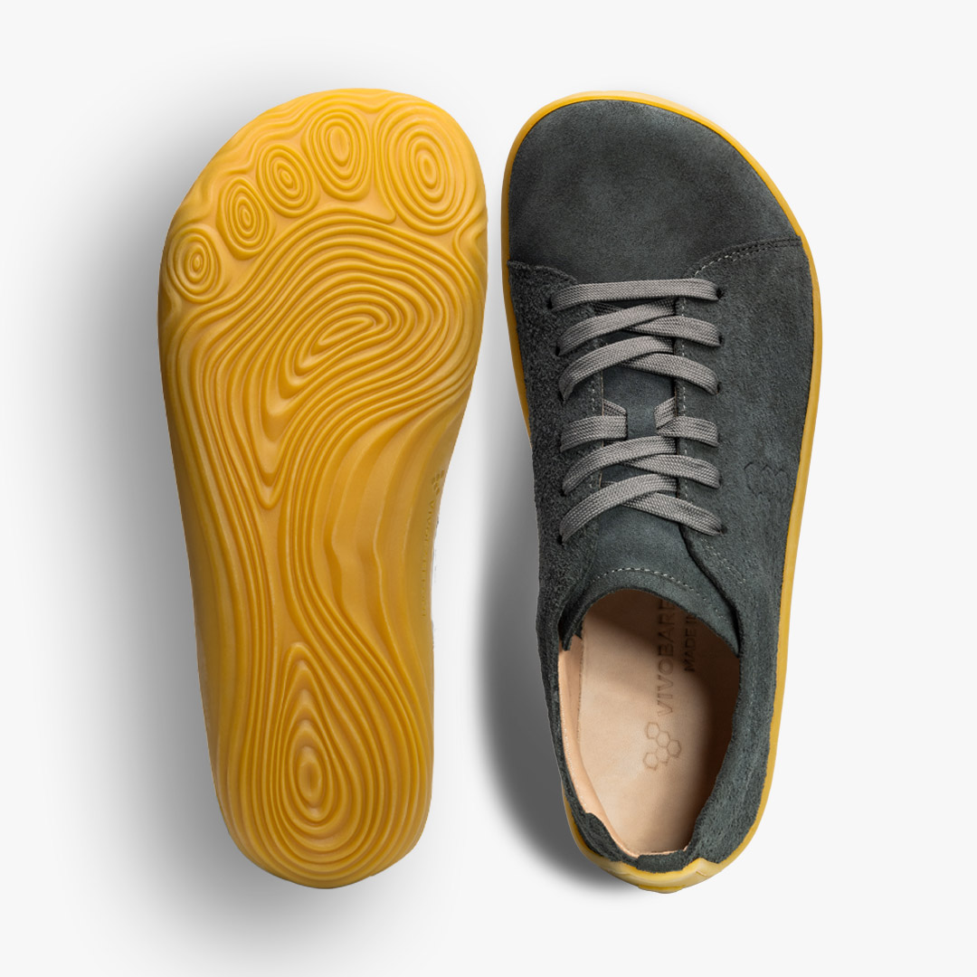 Charcoal Suede Vivobarefoot Addis | LGXAWVO-09