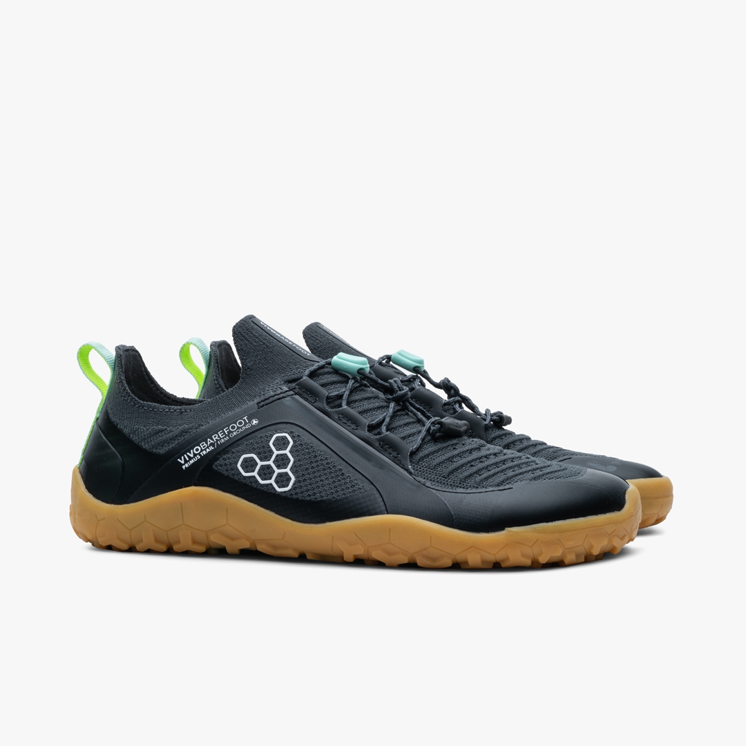 Graphite-Gum Vivobarefoot Primus Trail Knit FG | KCBXQWO-71