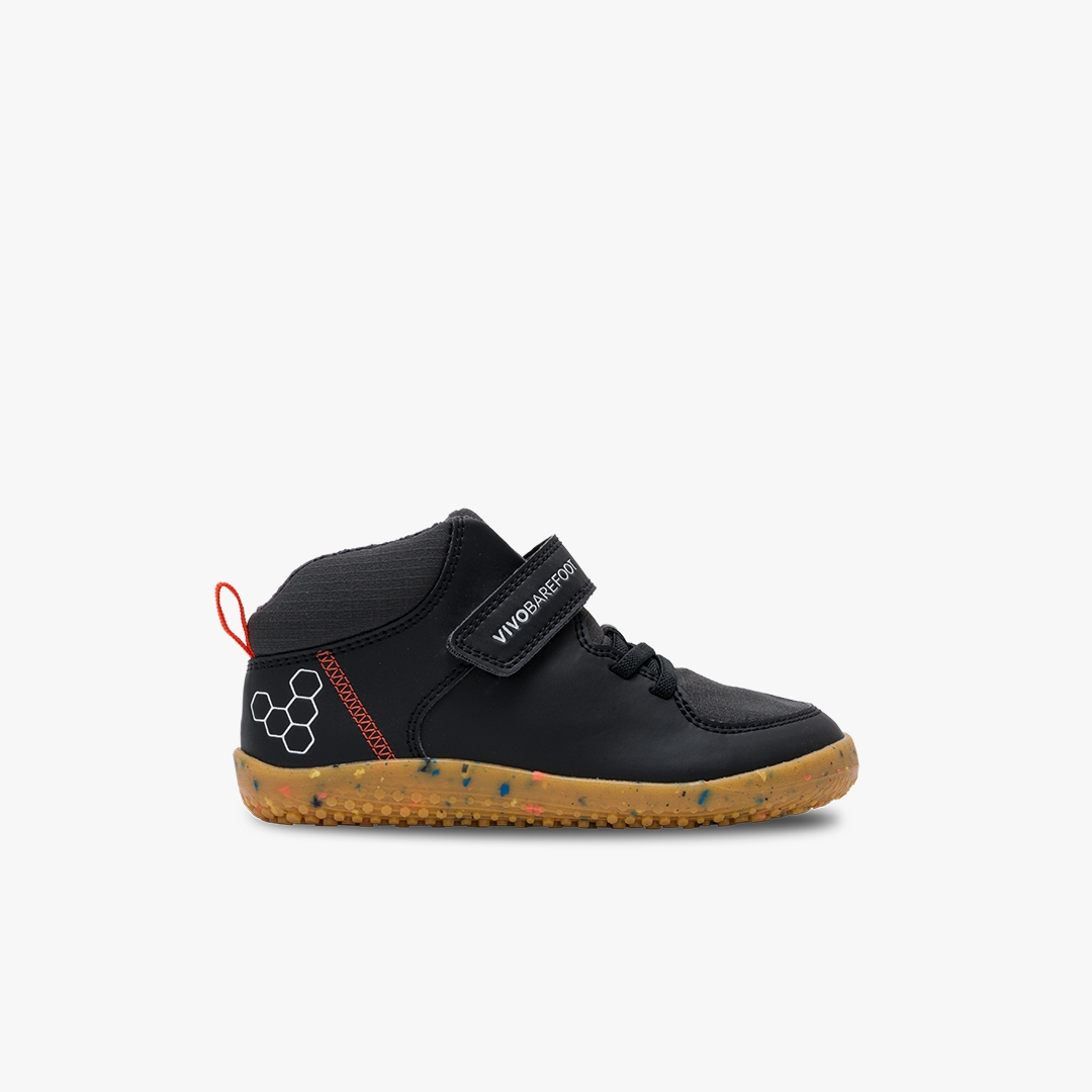 Obsidian Vivobarefoot Primus Ludo Hi Kids | CAMVNOG-86