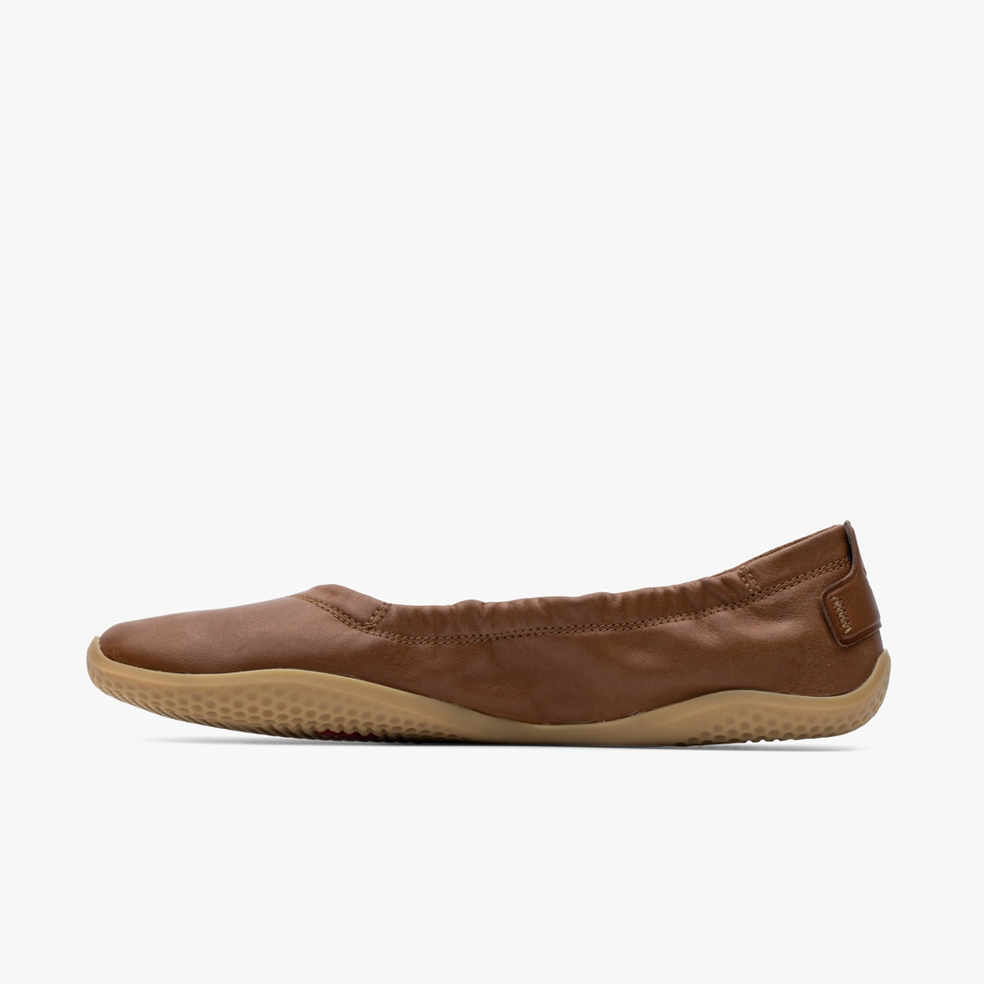 Tan Vivobarefoot Asana Yin Ballerina Leather | JLRPVHS-86