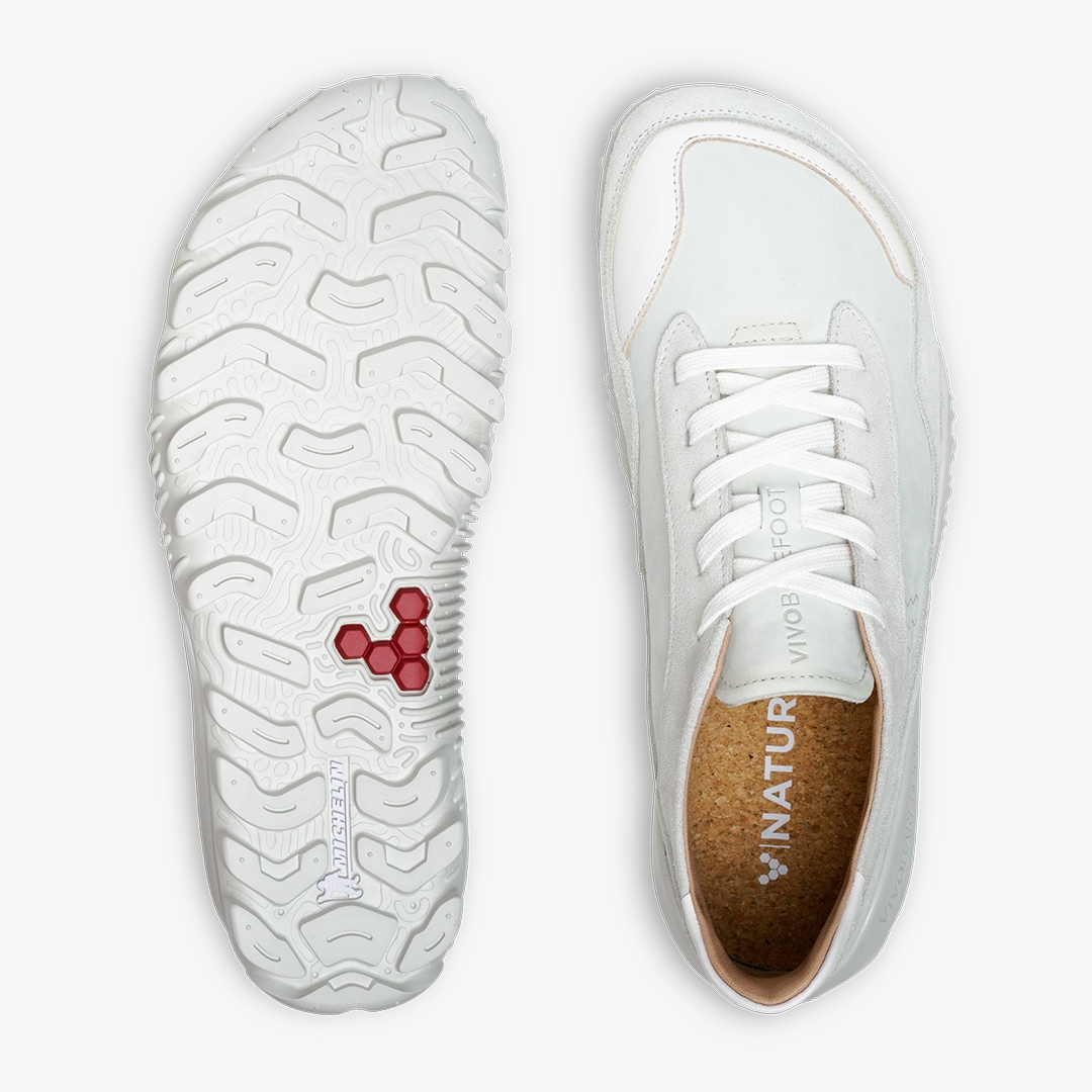 White Leather Vivobarefoot Novus | IYWGTRB-38